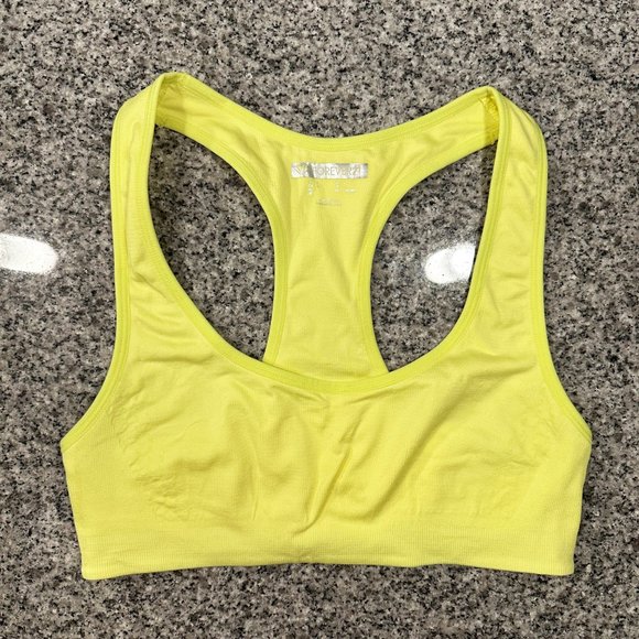SET OF 2 - Forever 21 Racerback Sports Bras Neon Pink and Yellow Size Large - Picture 10 of 14
